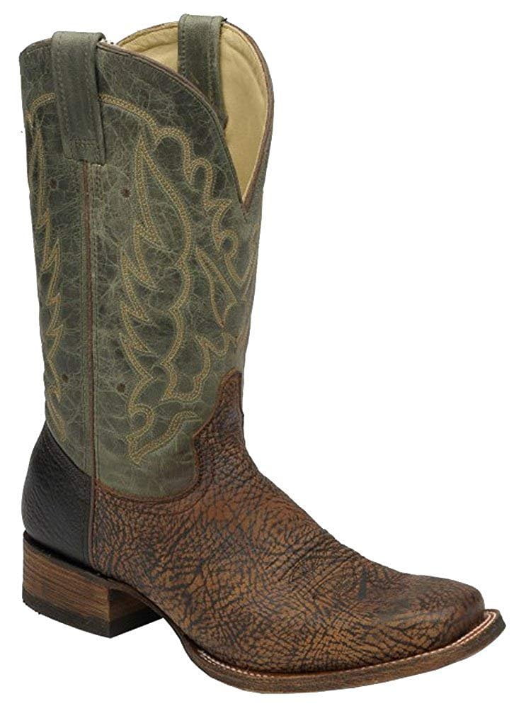 Corral Boots CORRAL Men's Brown Shoulder Square Toe Cowboy Boots