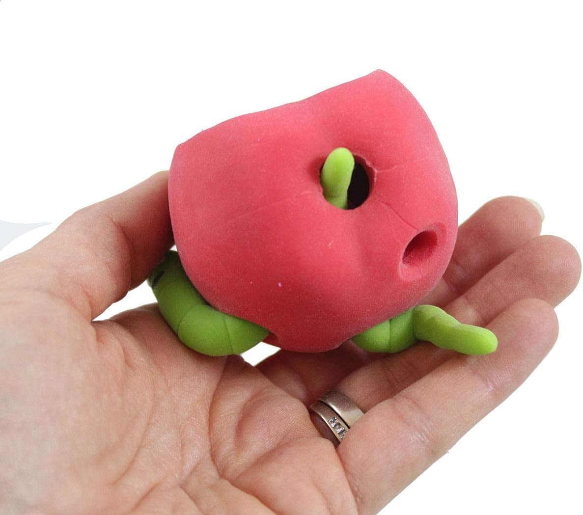 Calming Autism Sensory Toys Fidget Stress Reliever Stretchy Apple & Worms ADHD