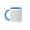 Blue/White, variant on 3drose, Black and White Polka Dots, 11oz Mug