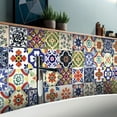 thumbnail image 6 of 25Pcs Tile Wall Sticker Kitchen Backsplash 6"x6" Removable Waterproof Wallapper Retro Flowers Style Decals Peel and Stick Tiles, 6 of 7