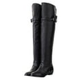 thumbnail image 4 of OKBOP Womens Heeled Knee-High Boots-Knee High Cowboy Boots Women Christmas Vintage Winter Boots for Women Clearance Black, 4 of 4