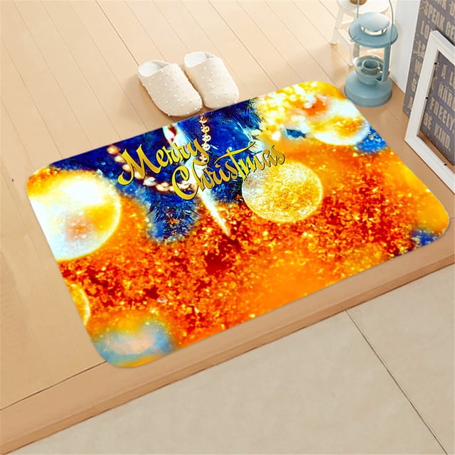 Estera de la puerta del hogar de dibujos animados de Navidad Estera absorbente Sala de estar Cocina Estera del piso 40x60CM Wmkox8yii HFSH5725