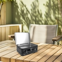 OFFIGAM Black Tinplate Metal Lunch Box for Food Storage, Versatile Retro Design Container for Snacks and Meals