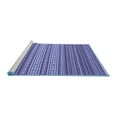 thumbnail image 2 of Ahgly Company Machine Washable Indoor Square Oriental Blue Traditional Area Rugs, 7' Square, 2 of 4