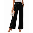 thumbnail image 3 of Pantalones de Salón Anchos para Mujer, Color Negro, Talla M, 3 of 8