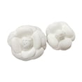 thumbnail image 4 of 2 broches de flores de camelia, broche de camelia hecho a mano, de mezclilla para ropa de mujer. Blanco, 4 of 9