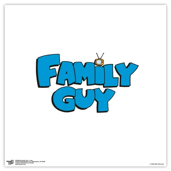 Gallery Pops Family Guy - Logo Wall Art, Unframed Version, 12" x 12"