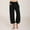 Black 1, variant on Wensltd Womens Linen Pants Drawstring Summer Wide Leg Capris for Women with Pockets