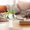 thumbnail image 6 of FRCOLOR Modern Ceramic Hand Vase for Decor White Color Strong and for Home Office 7 inches, 6 of 8