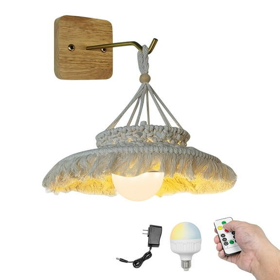 Kiven Battery Operated Wall Sconces with Remote Control,3 Colors Changing,Rechargeable Wall Sconces,1-Light Cordless Wall Lighting for Living Room Bedside Farmhouse Wall Decor