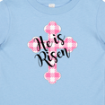thumbnail image 4 of Inktastic He is Risen Pink Plaid Cross Boys or Girls Baby T-Shirt, 4 of 5
