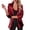 Red, variant on Sequin Blazer Jacket Women Glitzy Party Festive Night Out Trendy Sparkly Outerwear Red S