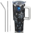 thumbnail image 2 of Christmas Blue Snowflakes 30 OZ Tumbler with Handle And Straw Insulated Tumblers Coffee Mug Travel Cup Reusable Water Bottle Cup Simply Modern Water Tumbler, 2 of 6