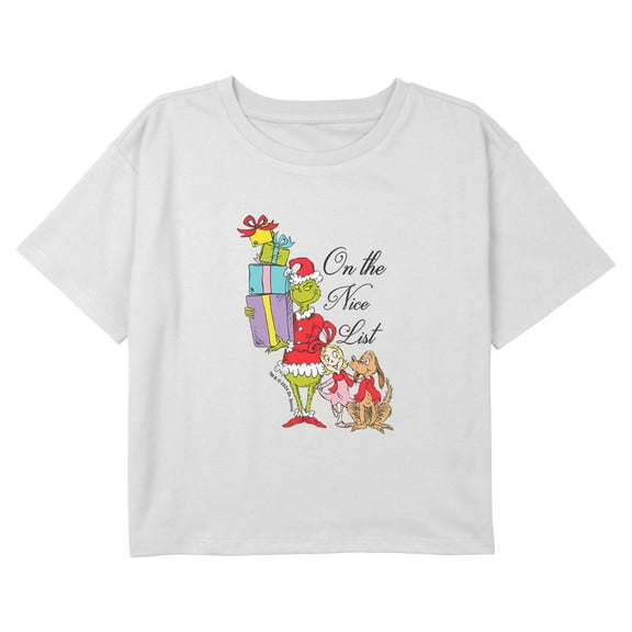 Girls The Grinch On The Nice List Presents T Shirt