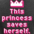thumbnail image 3 of CafePress - This Princess Saves Herself Long Sleeve T Shirt - Women's Long Sleeve Graphic Tee Casual Fit, 3 of 4