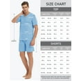 thumbnail image 6 of MoFiz Pjs Men's Solid Bamboo Pajamas Set Short Sleeve V-Neck Top and Shorts with Pockets Loungewear 2-Piece for Men, 6 of 6
