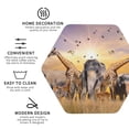 thumbnail image 4 of Balery 6 Pcs Wildlife Protectionleather Coasters Set, Drink Table Cup Coasters For Living Room Kitchen Coffee Decor, 4 of 9
