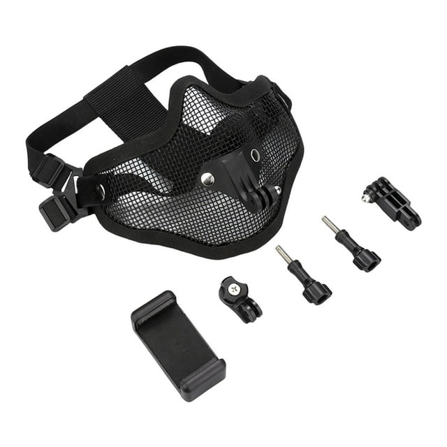 BELOVING Mesh Face Mask with Mount Adjustable for Travel Outdoor Activities Recording for Phone