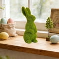 thumbnail image 7 of Yhmxh Easter Bunny Decorations, Resin Moss Bunny Figurines Green Faux Flocked Rabbit for Easter Decor Small Decorative Rabbit Statues for Easter Party Favors Gifts, Spring Tabletop Centerpiece, 7 of 7