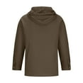 thumbnail image 5 of Alkepwun Hoodies for Men Cotton Linen Long Sleeve Shirt Drawstring Lightweight Hooded Henley Shirts Hoodies Pullover Sweatshirt Casual Beach Shirt Tops, 5 of 6
