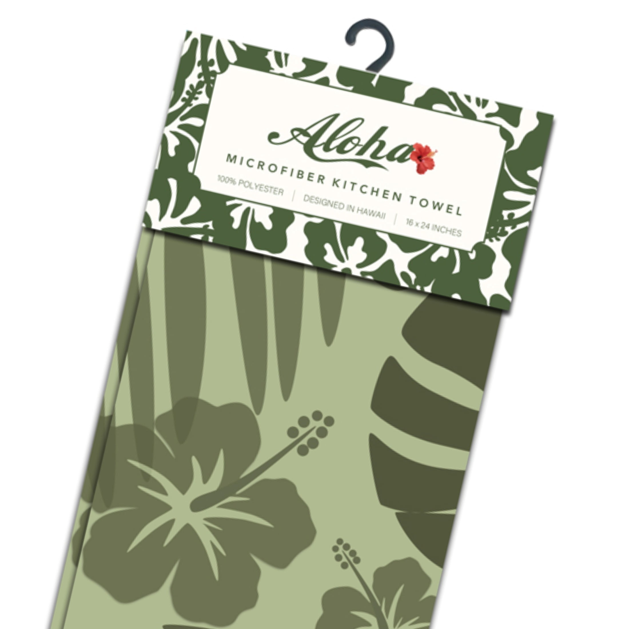 Chiefly Kitchen Towel with Monstera Design, 2-Piece Set