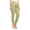 thumbnail image 5 of American Bazi Women's High Waist Cropped Colored Cargo Jogger Pants RJJ3645 - Sage - Small, 5 of 7