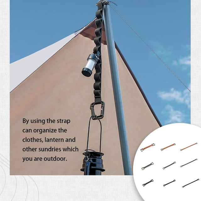 Maoww Outdoor Camping Hanging Rope with Hook Canopy Ropes Multi-functional Lamp Lanyard Storage Strap for Hiking Backpacking Type 8