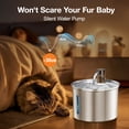 thumbnail image 4 of Oneisall 3L/101oz 304 Acero Inoxidable Cat Water Fountain, Dispensador Automático de Agua para Gatos CW-03, Plateado, 4 of 8