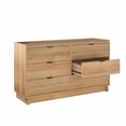 thumbnail image 6 of Prepac Simply Modern Dresser, Natural Oak Dresser for Bedroom, Chest of Drawers with 6 Drawers 52.5" W x 29.5" H x 16" D, WDBR-1806-1, 6 of 16