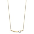 thumbnail image 6 of Auriga Fine Jewelry 14K Two-tone Gold Heart Bar 18" Necklace 18" for Women, 6 of 6
