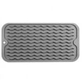 thumbnail image 3 of Alfombrilla para secar platos de múltiples usos, fácil de limpiar, ecológica, resistente al calor, de silicona para encimera de cocina, color gris A, 3 of 6