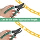 thumbnail image 5 of Cadena de Barreras de Plástico Uxcell, Cadena de Seguridad Impermeable de Plástico Negro Amarillo de 10Ft de Longitud con Hebilla en Forma de S, 5 of 7