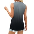 thumbnail image 4 of Womens Button Up Tank Tops, Sleeveless Shirts for Women Summer Fashion Loose Fit Ombre Tie Dye Notch V Neck Dressy Blouses, 4 of 6