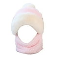 thumbnail image 2 of Upgrade Beanie Hat with Scarf for Women, Cute Plush Windproof Thermal Knitted Ski Set, All-in-One Winter Hat for Cycling, Hiking and Outdoor Cold Weather Activities - Pink, 2 of 4