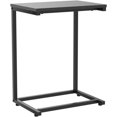 C Shaped Sofa Side End Table with Hardwood Surface, for Eating, Working and Writing in Living