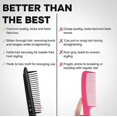 thumbnail image 4 of Peine alisador tipo V para cabello largo y grueso, mango ergonómico, reduce el encrespamiento, 24,5 cm, negro., 4 of 5