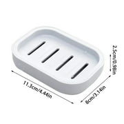 FXMLRLK 1Pc Double Layer Draining Plastic Soap Dish, Plastic Bar Soap Holder, Suitable for Shower, Bathroom, Kitchen, Portable for Home, Travel & Daily Use (Blue)