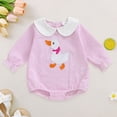 thumbnail image 2 of Baby Girl Fall Winter Bubble Romper Infant Long Sleeve Bodysuit for 6-12 Months 12-24 Months Baby Pink,6-12 Months, 2 of 9