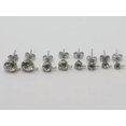 thumbnail image 3 of U8MO 25 Pairs Silver Crystal Rhinestone Earring Ear Stud Back Post With Loop 4mm-8mm-4mm SS16, 3 of 9