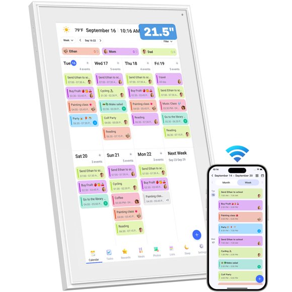 Calendario digital Canupdog con pantalla táctil IPS de 21,5"