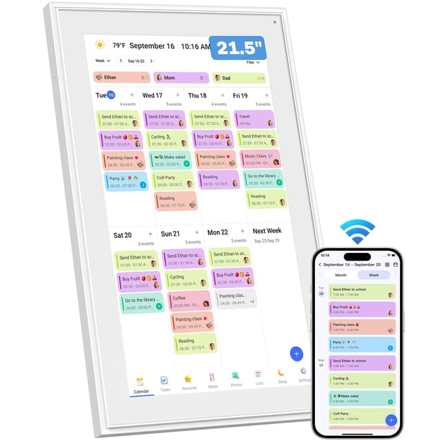 Calendario digital Canupdog con pantalla táctil IPS de 21,5"