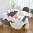 thumbnail image 2 of Yayeee Tablecloths 54" x 54" Rectangle Wrinkle Resistant Party Table Cover, White Simple Shapes, 2 of 8