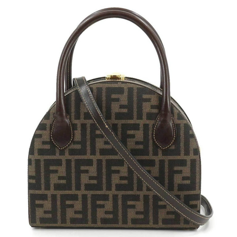 Authenticated Used Fendi FENDI Zucca pattern vanity 2way shoulder bag canvas vintage - Walmart.com