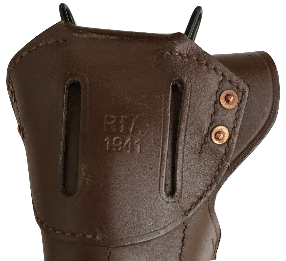 WWII Leather Utility Colt .45 M1911 Holster Embossed US - Reproduction (DARK BROWN)