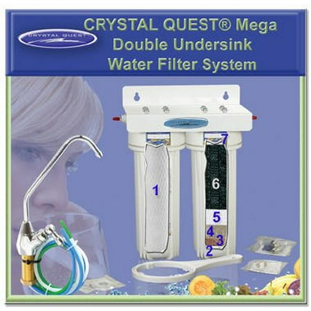 CRYSTAL QUESTA Mega Undersink Double Replaceable PLUS Water Filter System