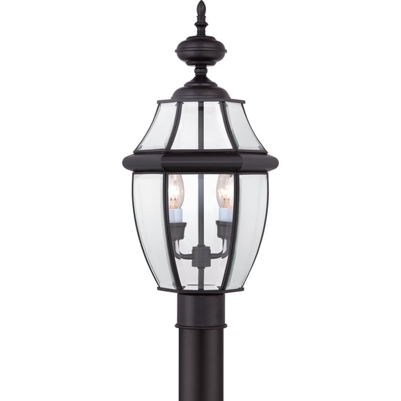Newbury 2-Light Mystic Black Outdoor Post Lantern