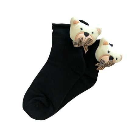 

2 Pairs Cute Animal Character 3D Women Cotton Socks High Quality One Size
