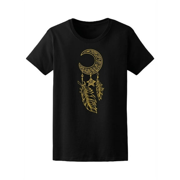 Tribal Moon With Feathers Tee Women's -Image by Shutterstock
