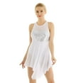 thumbnail image 4 of inhzoy Lyrical Dance Dress Women Sleeveless Dance Costumes for Ballet Gymnastics White Large, 4 of 6