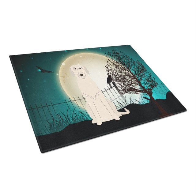 Caroline's Treasures BB2255LCB Tabla de cortar de vidrio para Halloween Scary Irish Wolfhound, grande, multicolor Caroline's Treasures BB2255LCB